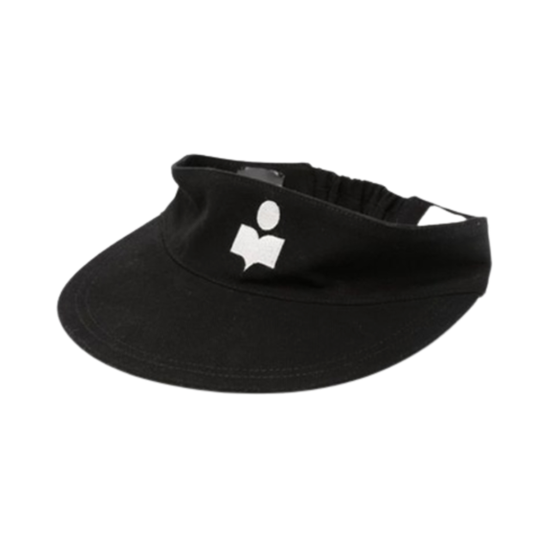 CQ004XFA-A3C05A-BKEC (W) Isabel Marant Tyron Embroidery Logo Open Crown Hat Black Ecru - 23FW