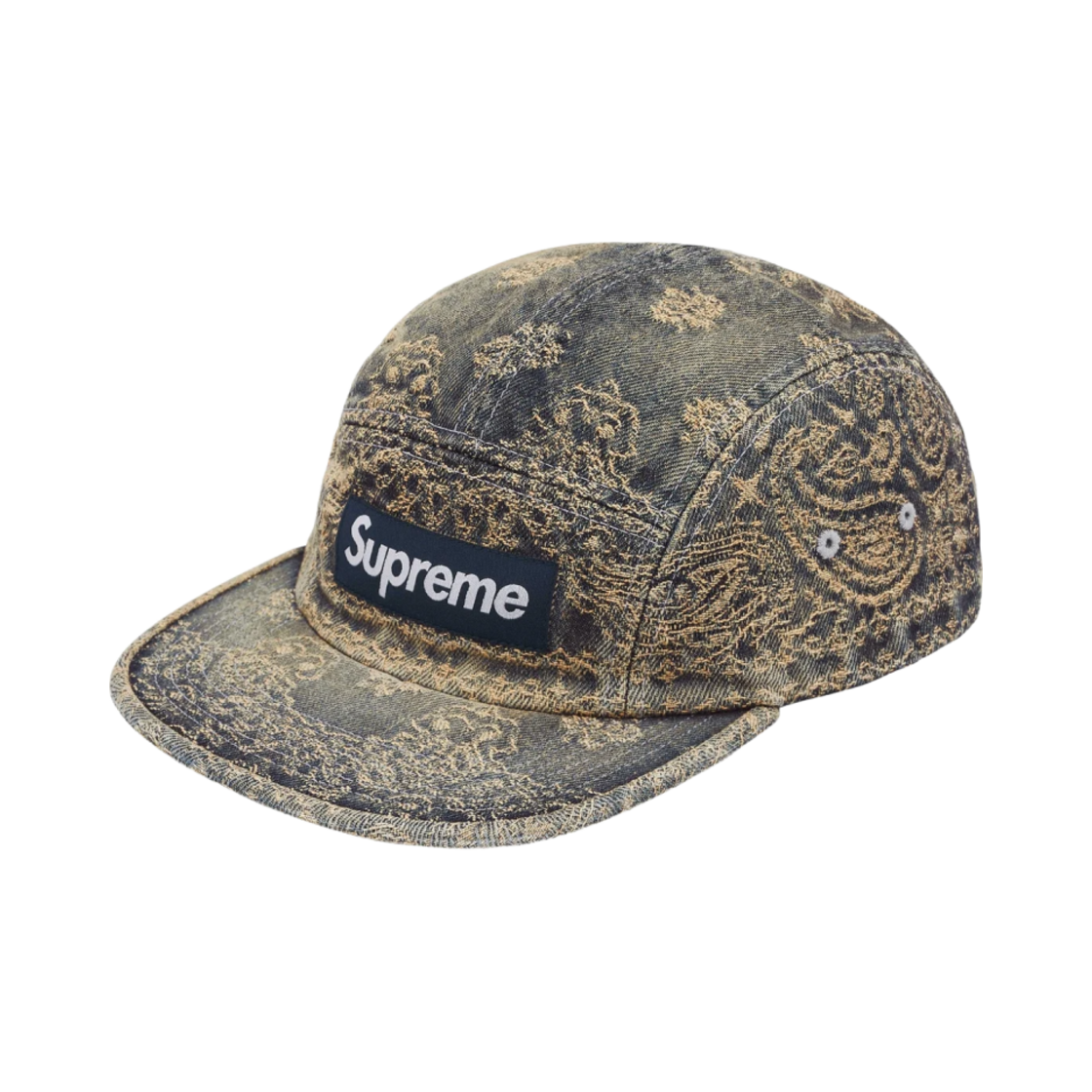 슈프림 반다나 자카드 데님 캠프캡 블루 - 25SS(Supreme Bandana Jacquard Denim Camp Cap Blue - 25SS)