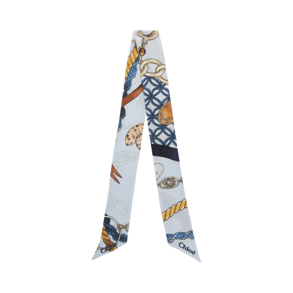 CHC24ST017SE1472 Chloe Signiture Bandeau Scarf Silky Blue