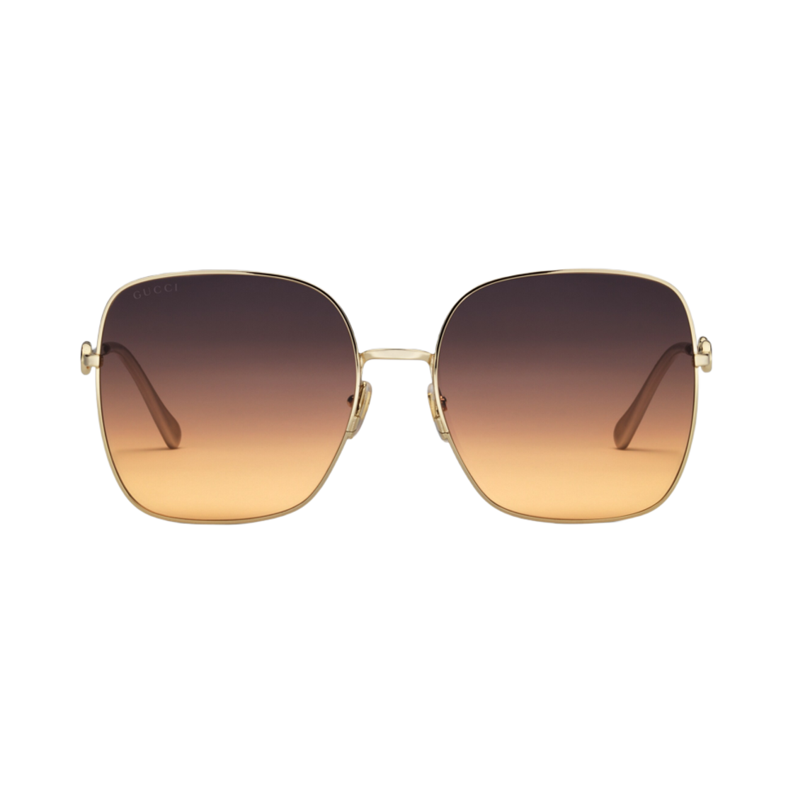 648494-I3330-8076 Gucci Square Frame Sunglasses Gold