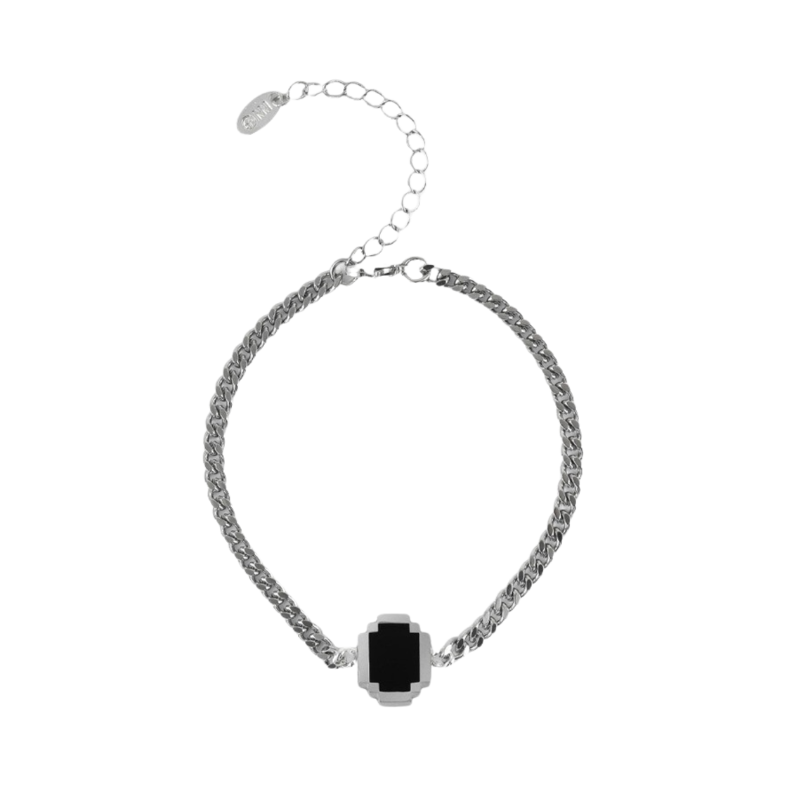 논논 픽셀 오발 브레이슬릿 실버925(Nonenon Pixel Oval Bracelet Silver925)