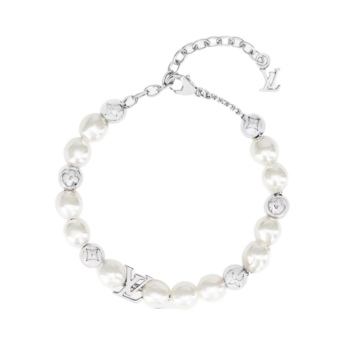 루이비통 모노그램 펄 팔찌 화이트