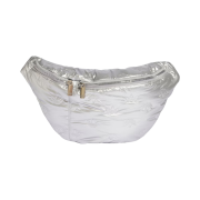 Adidas Puffy Satin Oversized Waist Bag Silver Metallic
