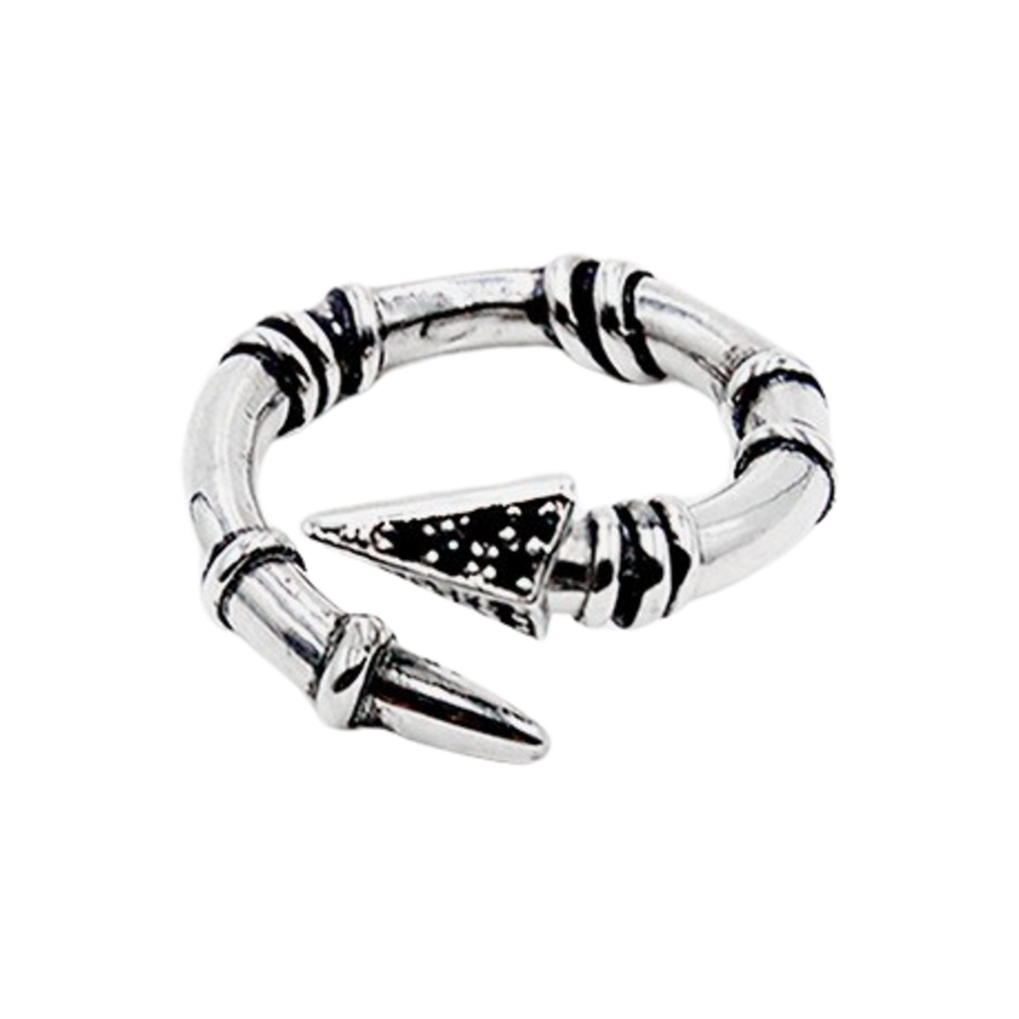 스쿠도 샤프 스톤 오픈 링 블랙 스톤