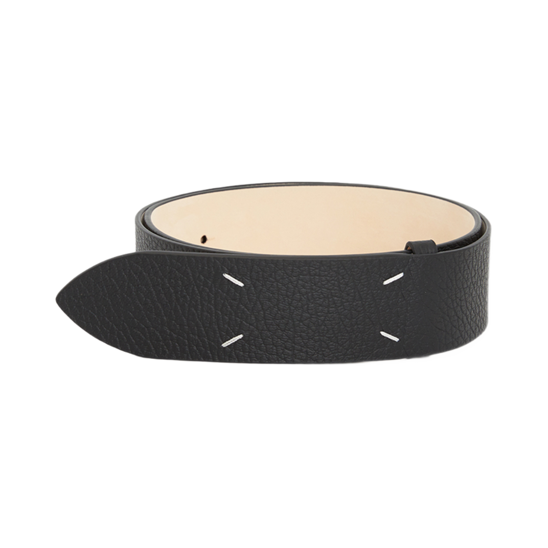 SA1TP0006P4455T8013 (W) Maison Margiela Four Stitches Belt Black