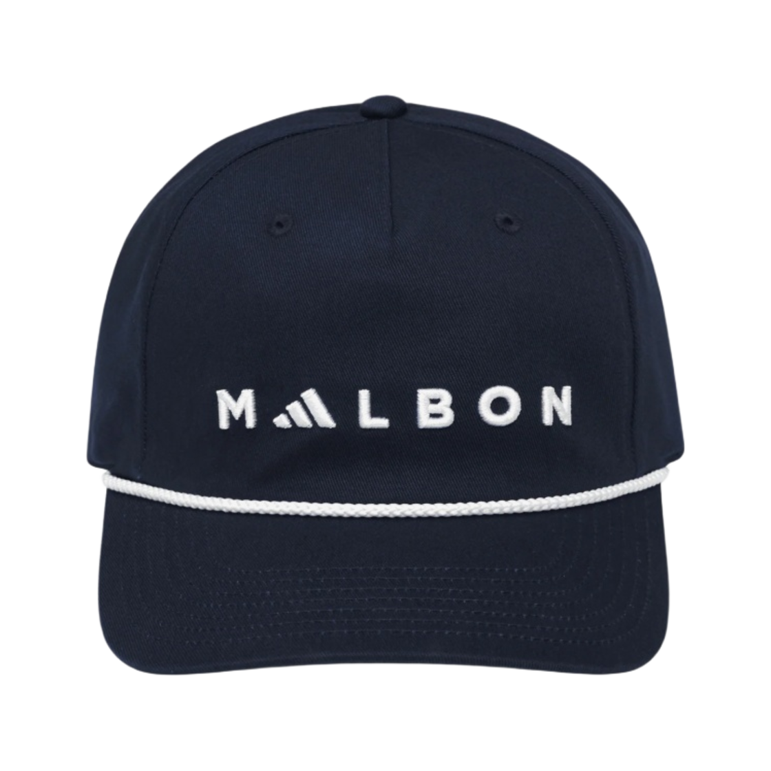 - Malbon Golf x Adidas Five-Panel Rope Hat Collegiate Navy