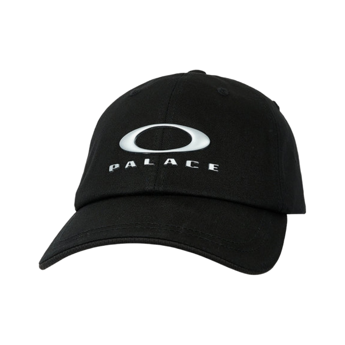 팔라스 x 오클리 6-패널 캡 블랙 실버 - 23SS(Palace x Oakley 6-Panel Black Silver - 23SS)