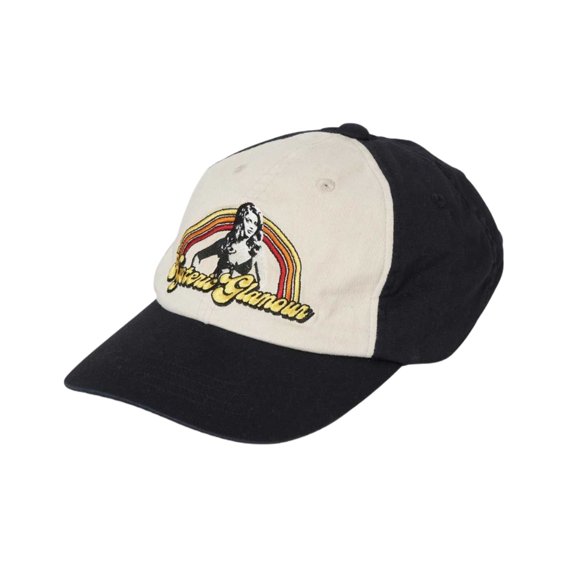 02251QH06 Hysteric Glamour HG Rainbow Embroidered Cap Black