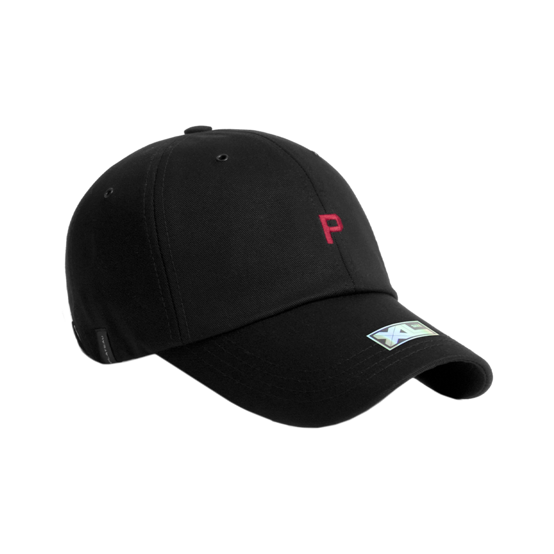 플래토 빅사이즈 볼캡 로고 피 볼캡 블랙(PLATEAU BIG SIZE BALLCAP XL LOGO P CAP BLACK)