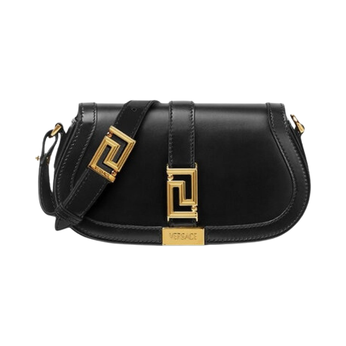 1010951-1A05134-1B00V Versace Greca Goddess Mini Shoulder Bag Black Gold