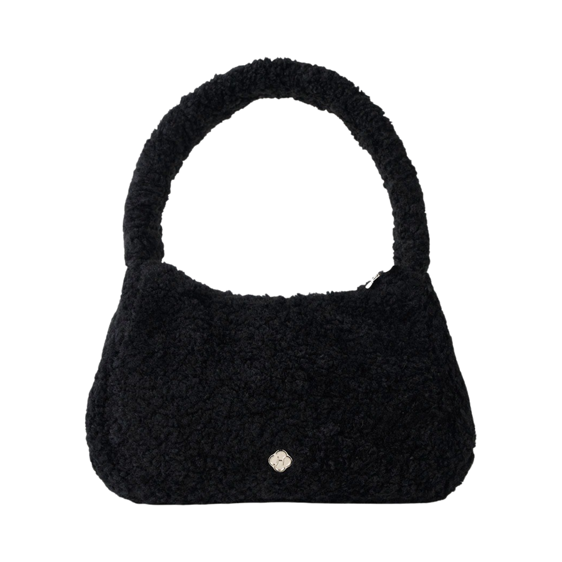히어리 우먼 앙쥬 퍼 토트백 블랙(Heeari Women Ange Fur Tote Bag Black)