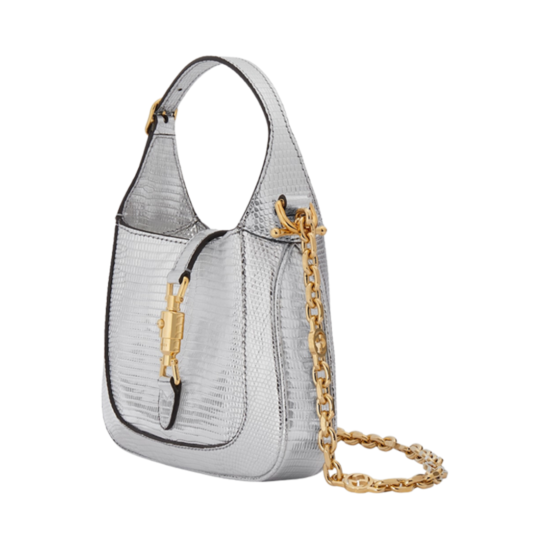 구찌 재키 1961 리자드 미니백 실버(Gucci Jackie 1961 Lizard Mini Bag Silver) - 2