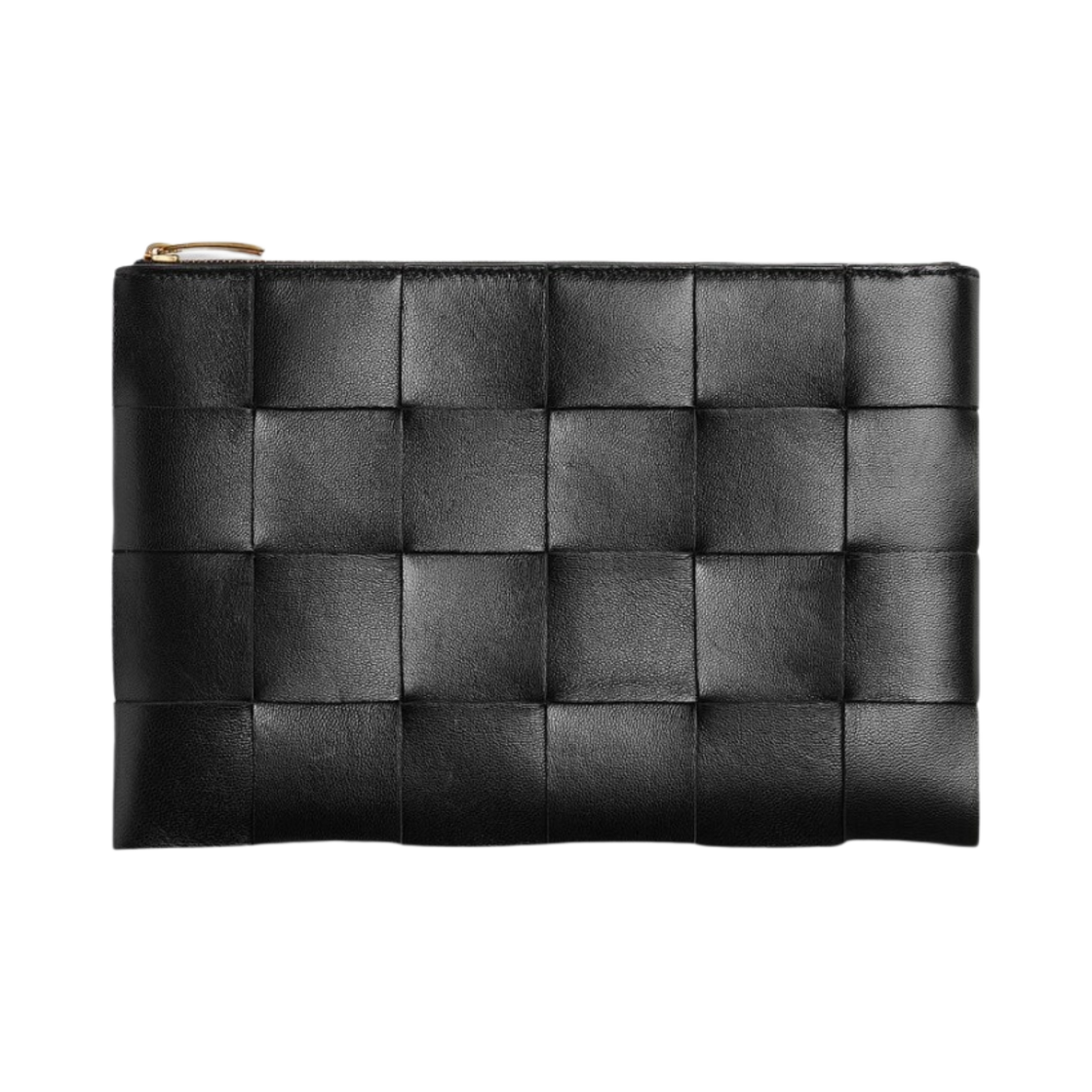 690586VCQC18425 Bottega Veneta Medium Pouch Black - 대표 이미지 #1