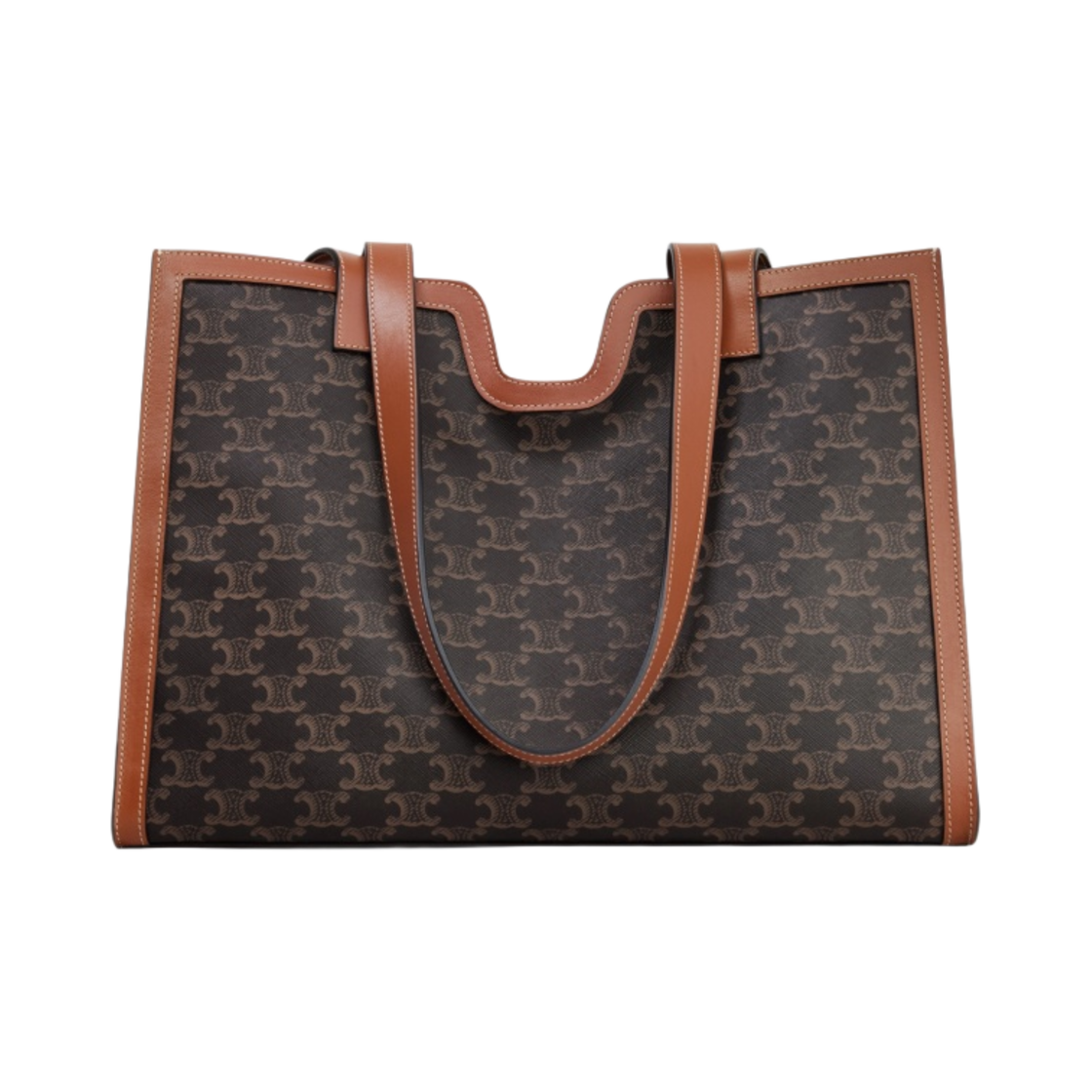 셀린느 트리옹프 캔버스 & 카프스킨 카바스 16 탄(Celine Cabas 16 in Triomphe Canvas and Calfskin Tan) - 2