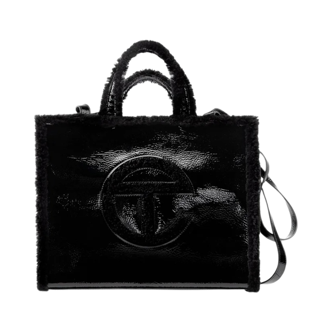 1155851-BLK Telfar x UGG Medium Shopper Crinkle Black