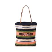 Miu Miu Crochet Tote Bag Blue Eder Tulip
