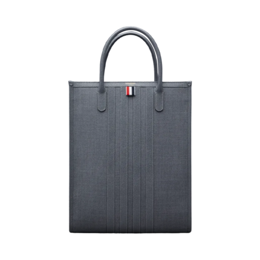 UAG169A-F0543-035 Thom Browne Wool 4-Bar Tote Medium Grey