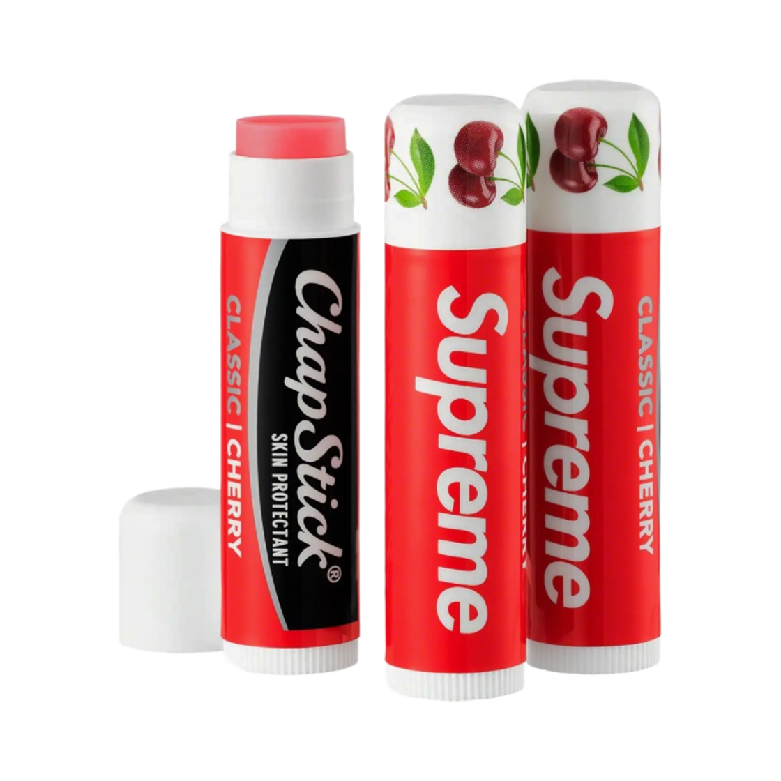 슈프림 챕스틱 레드 (3개입)(Supreme Chapstick Red (3 Pack))