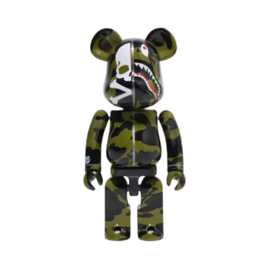 베어브릭 x 베이프 ABC 카모 샤크 초합금 핑크 200% | Bearbrick