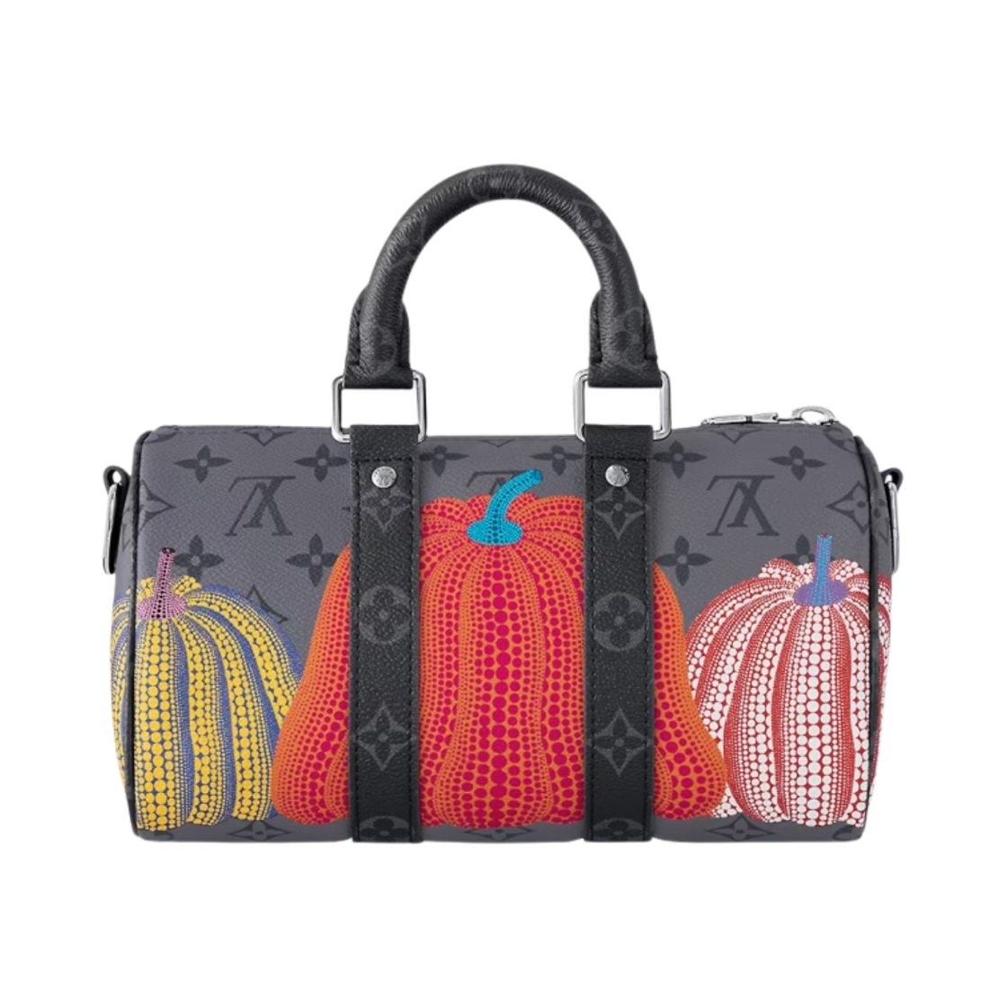 루이비통 x 야요이 쿠사마 키폴 25 펌킨 프린트 모노그램 이클립스(Louis Vuitton x YK Keepall 25 Pumpkin Print Monogram Eclipse) - 3