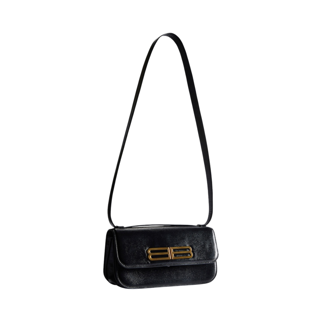 발렌시아가 스트라이프 엠보스 카프스킨 가십 스몰 백 블랙(Balenciaga Stripe Embossed Calfskin Gossip Small Bag Black) - 2