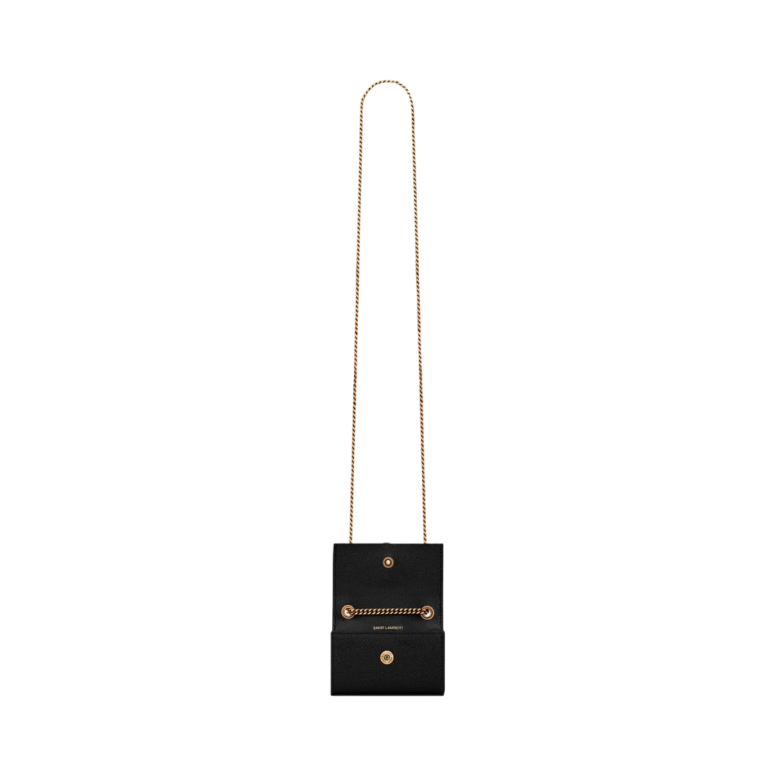 생로랑 그랑 드 뿌드르 엠보스 레더 케이트 태슬 에어팟 마이크로백 블랙(Saint Laurent Kate Tassel Airpods Micro Bag in Grain de Poudre Embossed Leather Black) - 2