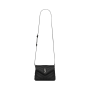 Saint Laurent Loulou Toy Strap Bag in Matelasse Y Leather Black