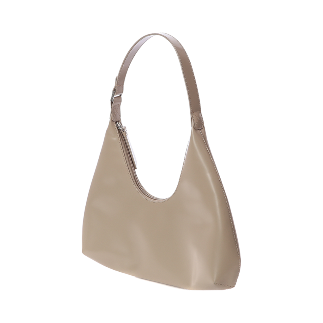 22CRAMRSKHWLAR By Far Gloss Leather Amber Shoulder Bag Khaki