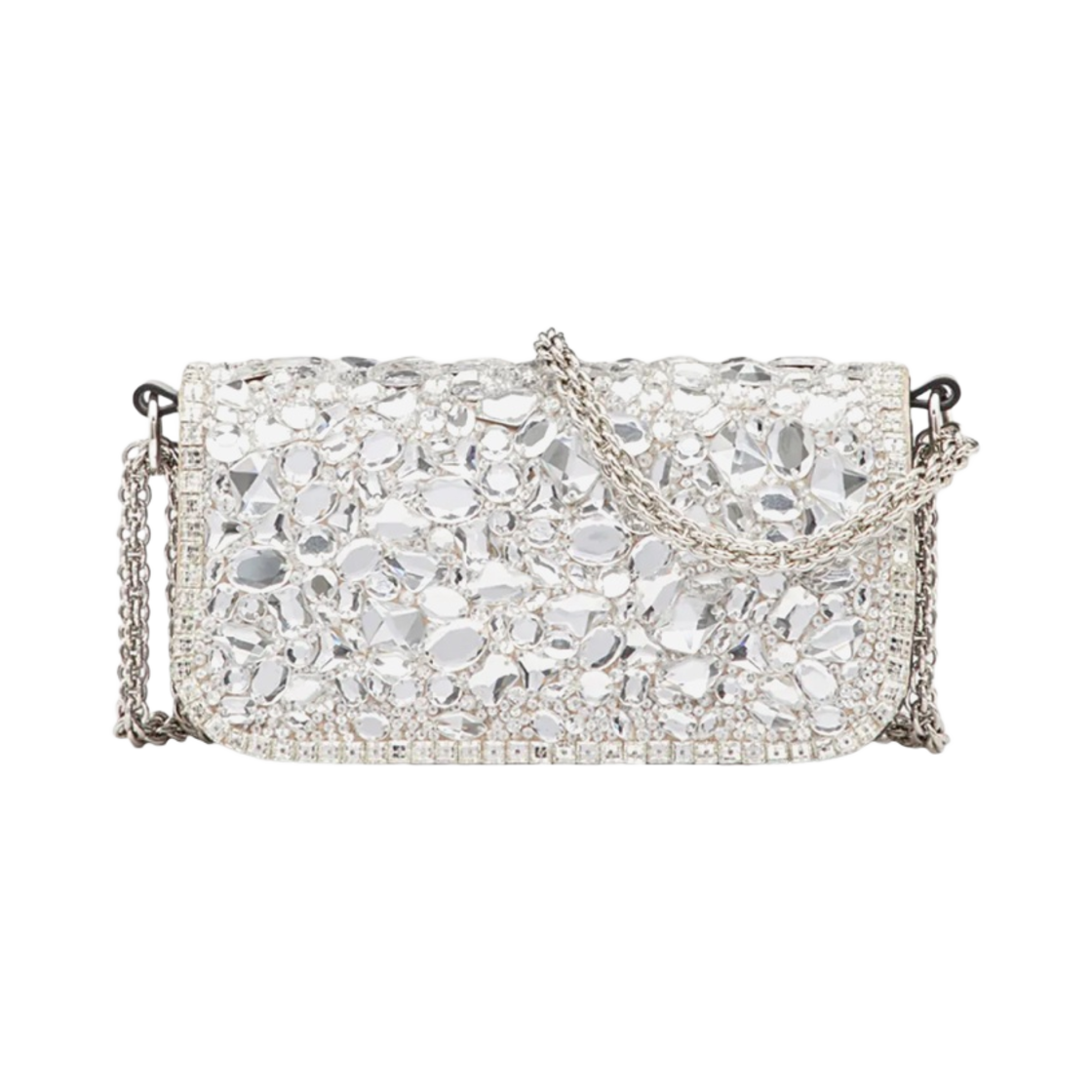 발렌티노 크리스탈 스몰 로코 숄더백 실버(Valentino Small Loco Shoulder Bag With Crystals Silver) - 4