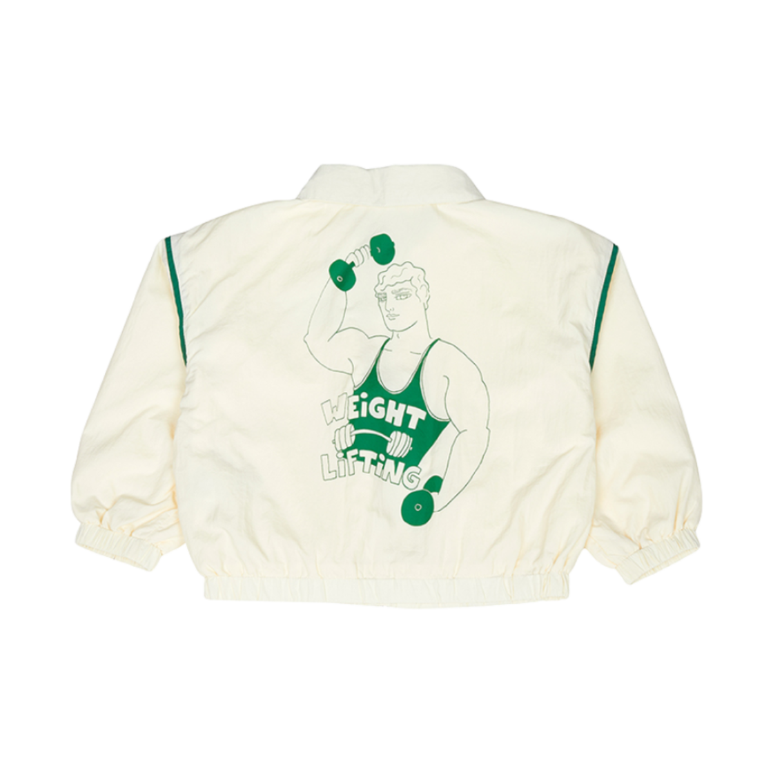 (키즈) 미니 로디니 웨이트 리프팅 SP 자켓 오프 화이트((Kids) Mini Rodini Weight Lifting SP Jacket Off White) - 2