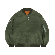 Mahagrid x Evangelion Nerv Reversible Bomer Jacket Sage