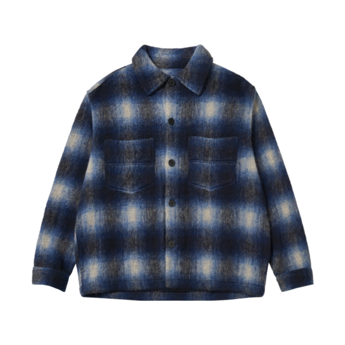 자라 텍스처드 체크 오버셔츠 블루(Zara Textured Check Overshirt Blue)