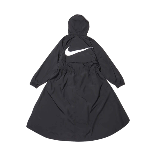 (W) Nike NSW Essential Trench Coat Black White - US/EU