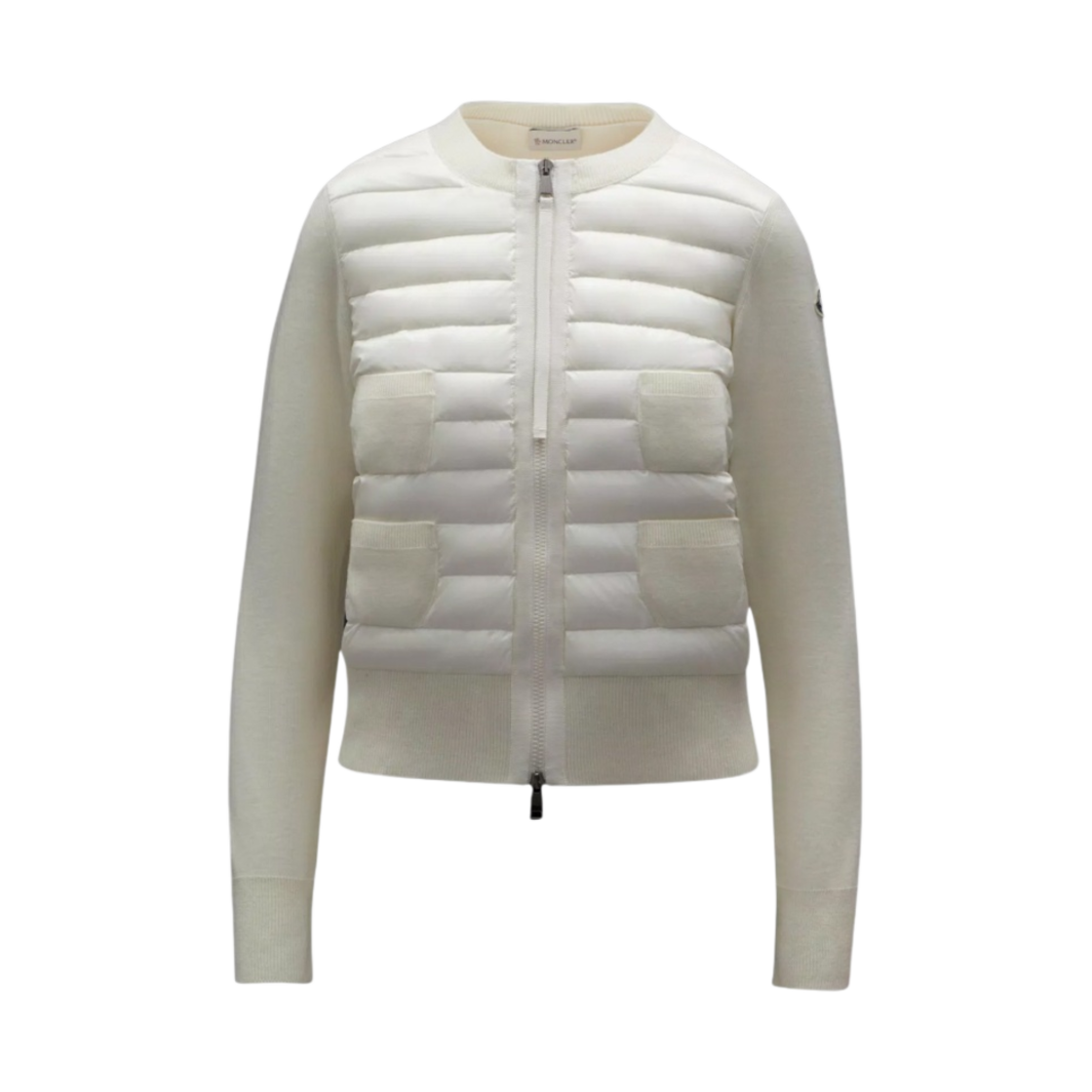 (W) 몽클레르 패디드 울 가디건 화이트 - 22FW((W) Moncler Padded Wool Cardigan White - 22FW) - 1