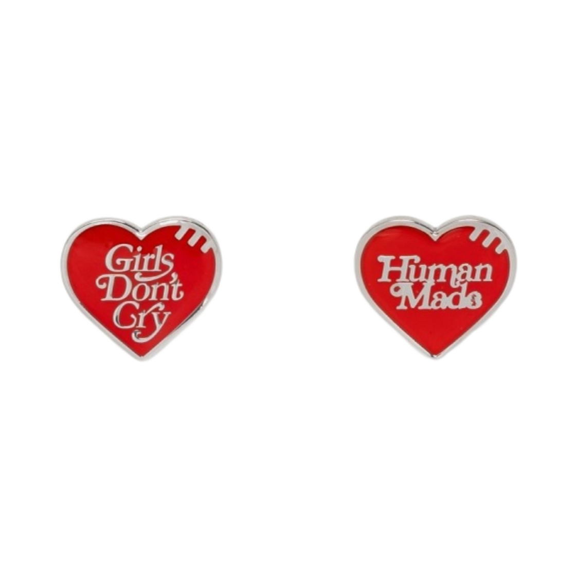 휴먼 메이드 x 베르디 걸스 돈 크라이 GDC 핀 레드 (2개 세트) - 오츠모 플라자 한정(Human Made x Verdy Girls Don't Cry GDC Pins Red (Set of 2) - Otsumo Plaza Exclusive)