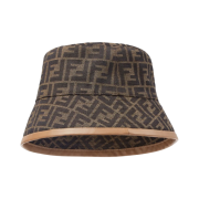 Fendi FF Jacquard Fabric Bucket Hat Brown