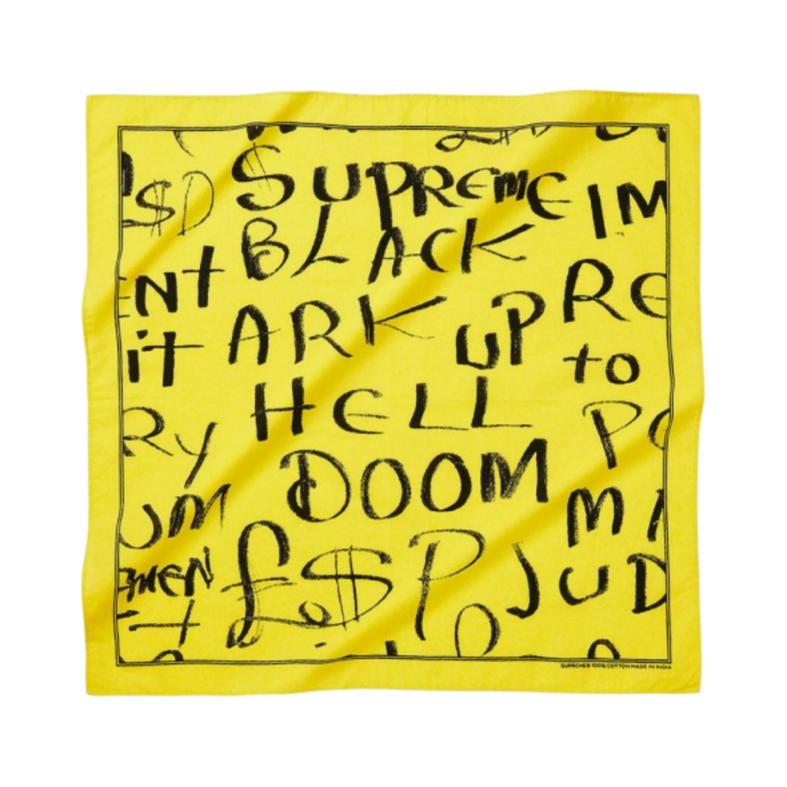 슈프림 블랙 아크 반다나 플로레센트 옐로우 - 20FW(Supreme Black Ark Bandana Fluorescent Yellow - 20FW) - 1