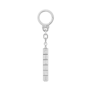 Celine Cube Bag Charm in Brass Silver