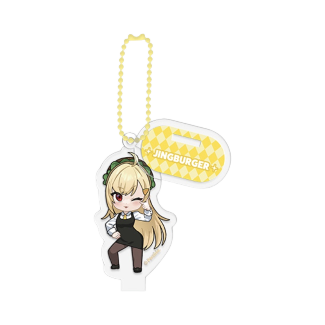 우왁굳 이세계 페스티벌 아크릴릭 키링 징버거(Woowakgood Isegye Festival Acrylic Keyring Jingburger)