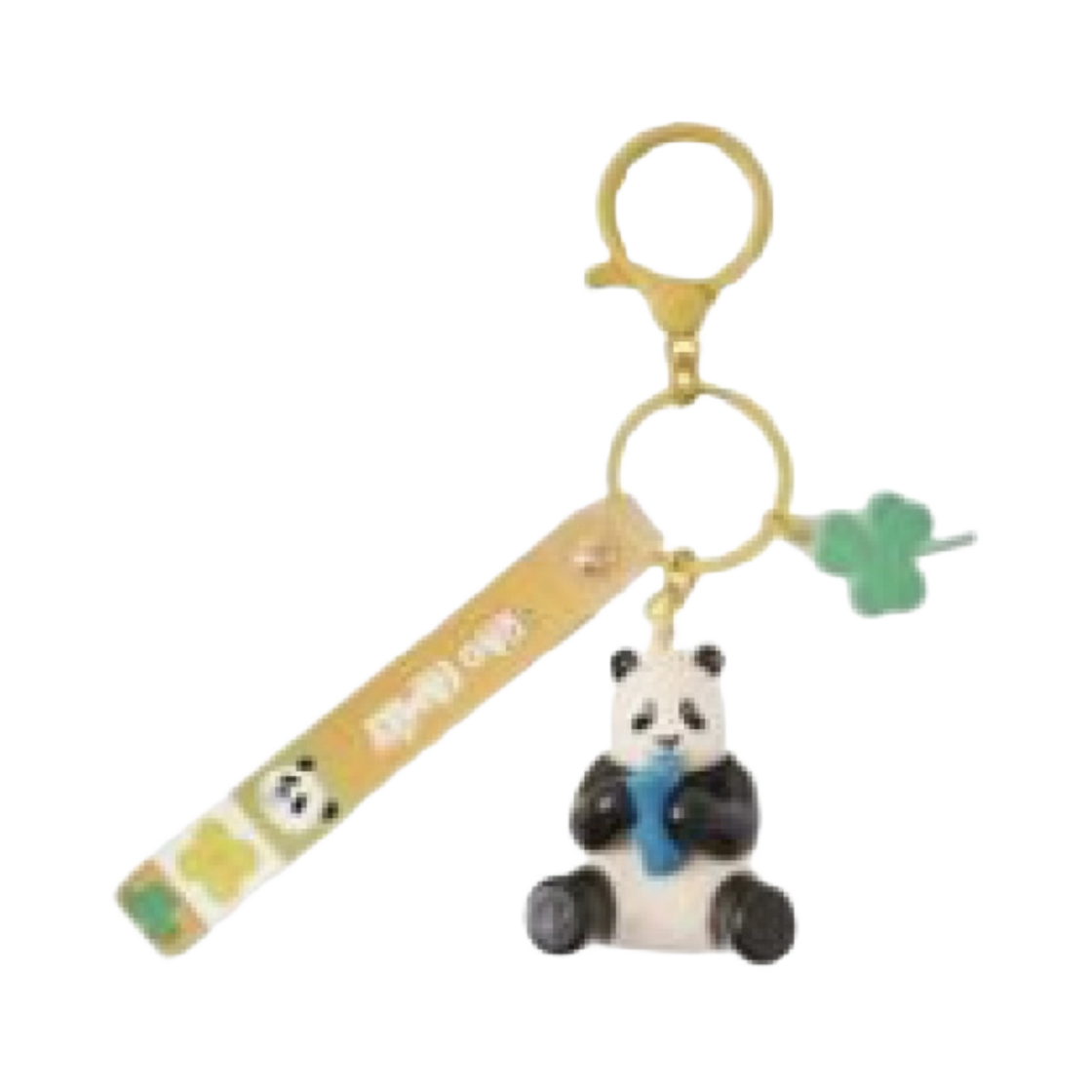 바오 패밀리 푸바오 피규어 키홀더 옐로우(Bao Family Fubao Figure Key Holder Yellow) - 1