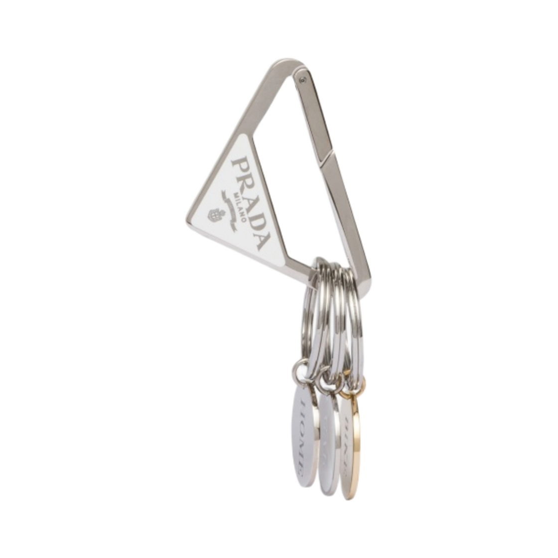 프라다 메탈 키체인 스틸 화이트(Prada Metal Keychain Steel White) - 1