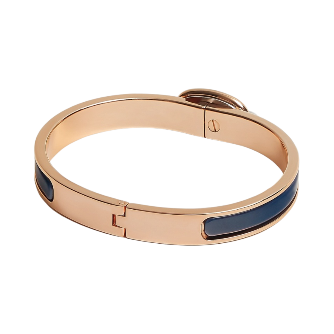 (W) 에르메스 미니 클릭 샹달 브레이슬릿 로즈 골드 하드웨어 & 울트라마린((W) Hermes Mini Clic Chaine D'Ancre Bracelet Rose Gold & Ultramarine) - 2
