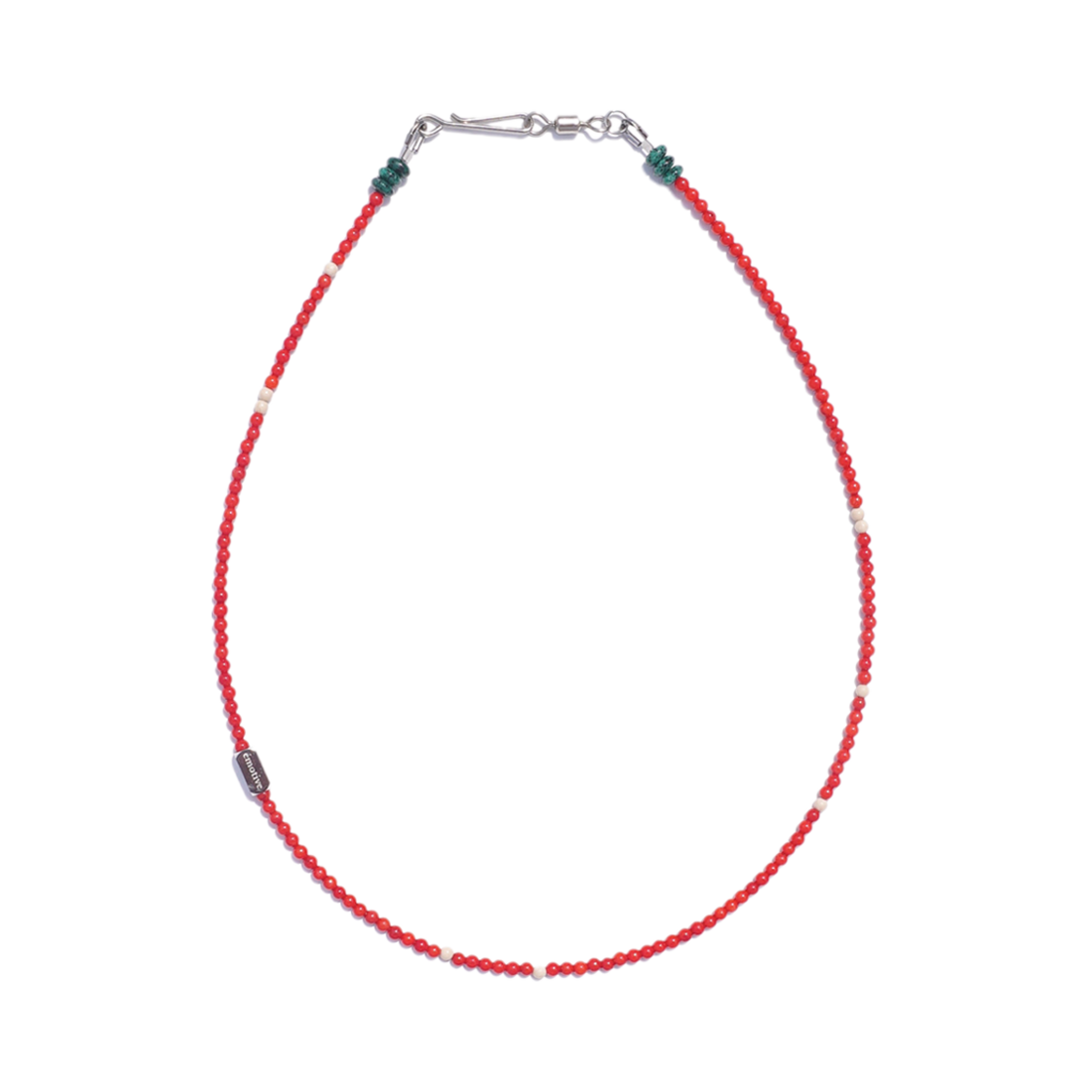 이모티브 레드 코랄 그린 네크리스(Emotive Red Coral Green Necklace)