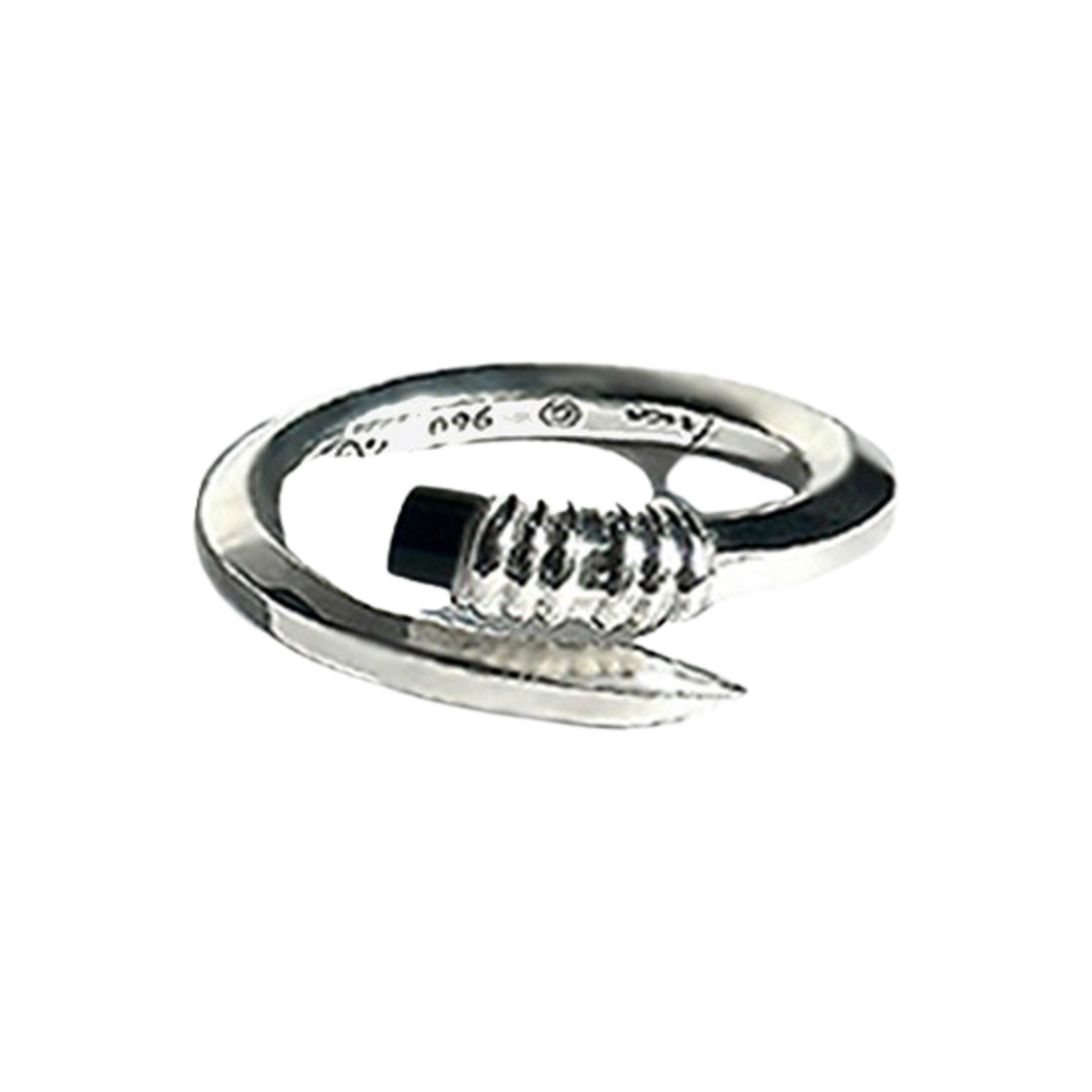 프리카 라이닝 링 실버 오닉스