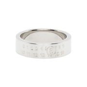 (W) MM6 Maison Margiela Numeric Minimal Signature Ring Polished Silver Palladium