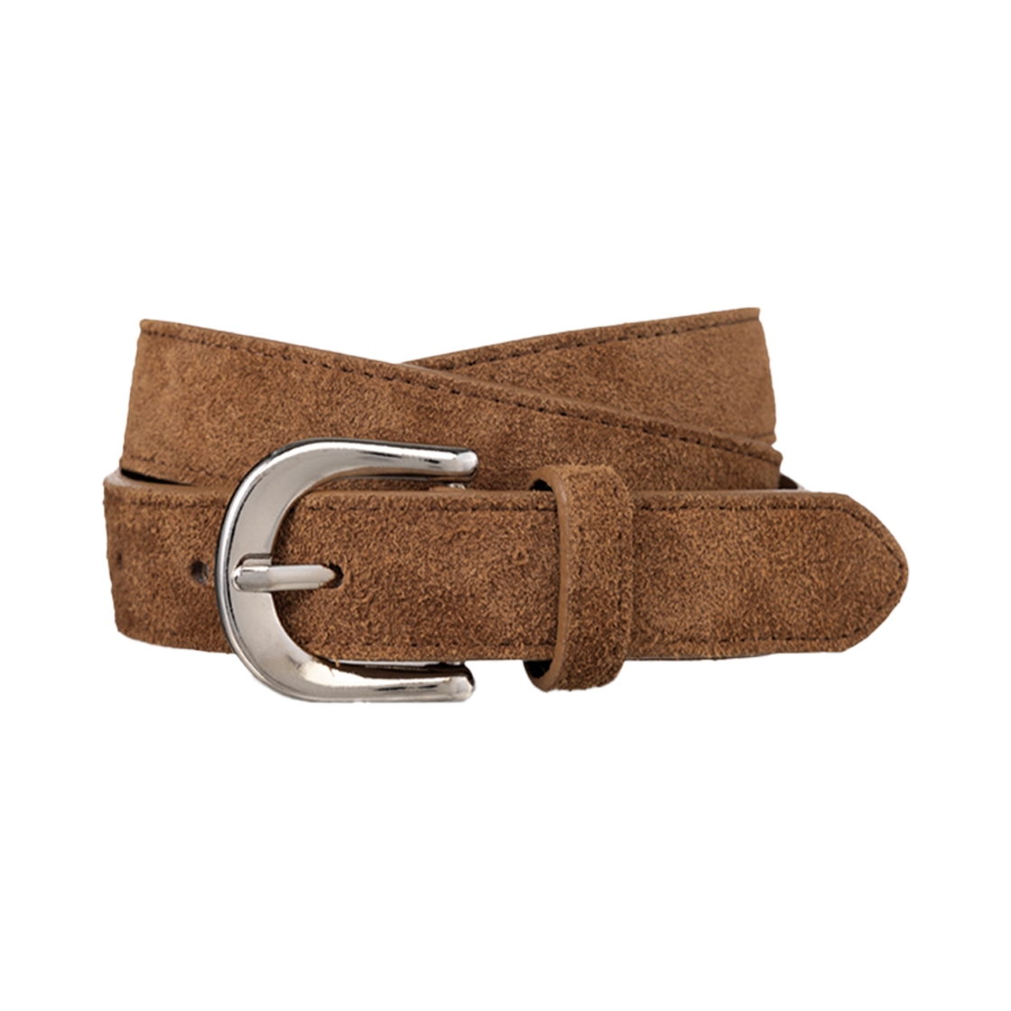 UDBE5E209CM Dunst D-Buckle Suede Leather Belt Camel