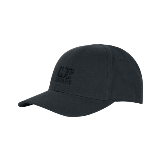 C.P. Company Gabardine Logo Cap Black - 23FW