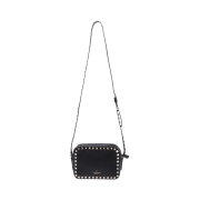 Valentino Small Rockstud Calfskin Crossbody Bag Black