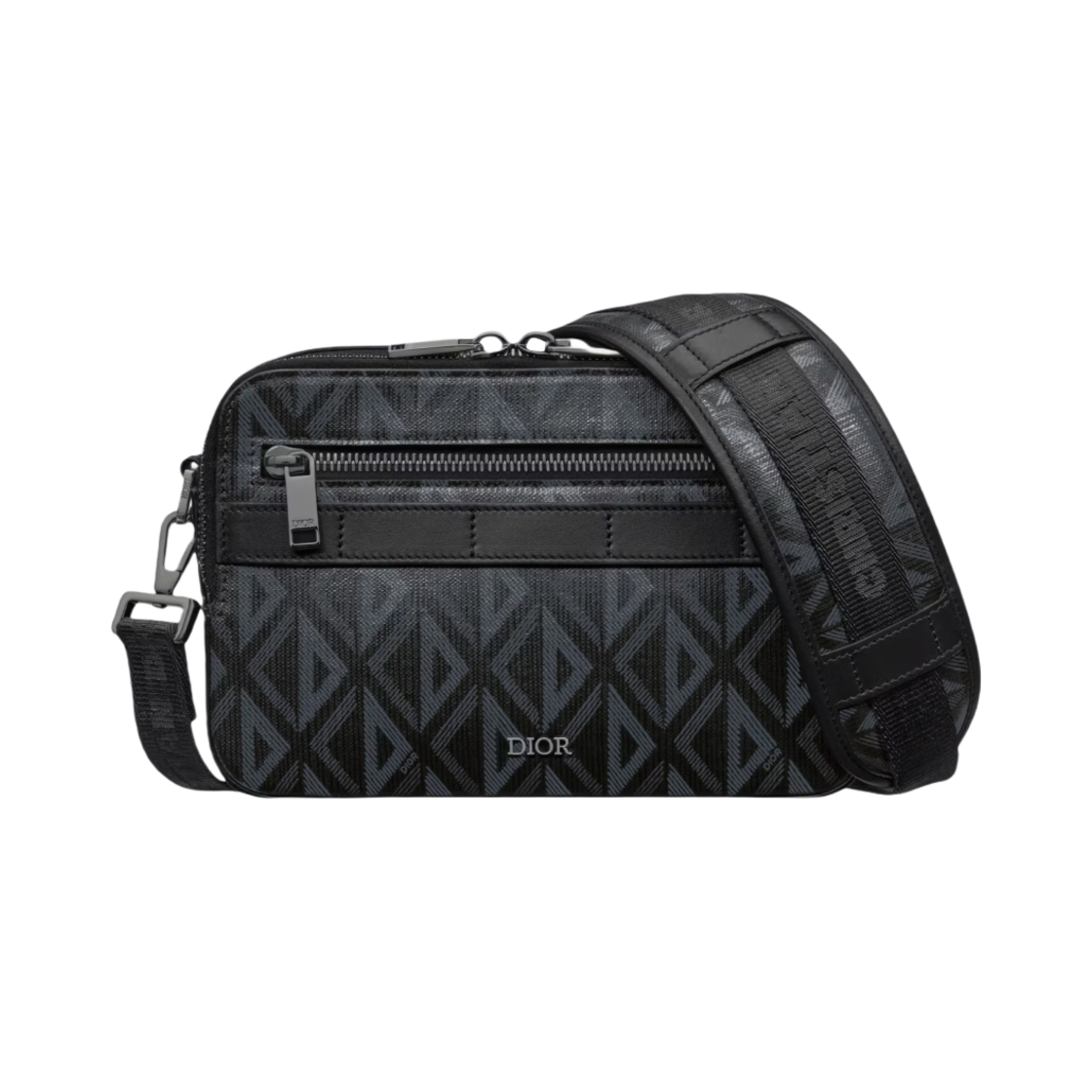디올 스트랩 사파리백 CD 다이아몬드 캔버스 블랙(Dior Safari Bag with Strap CD Diamond Canvas Black) - 1