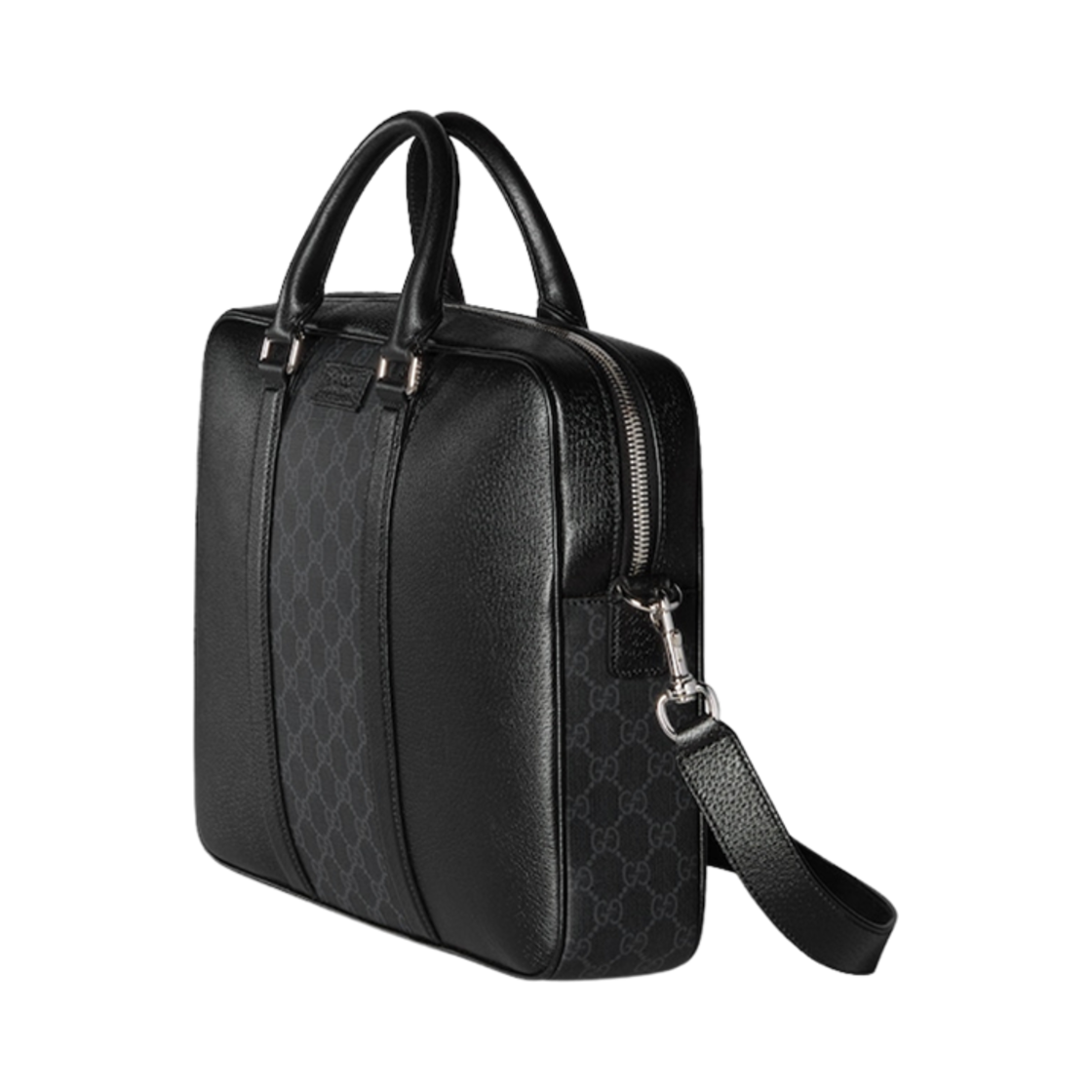 795461-FACU5-1000 Gucci Medium GG Briefcase with Tag Black - #2